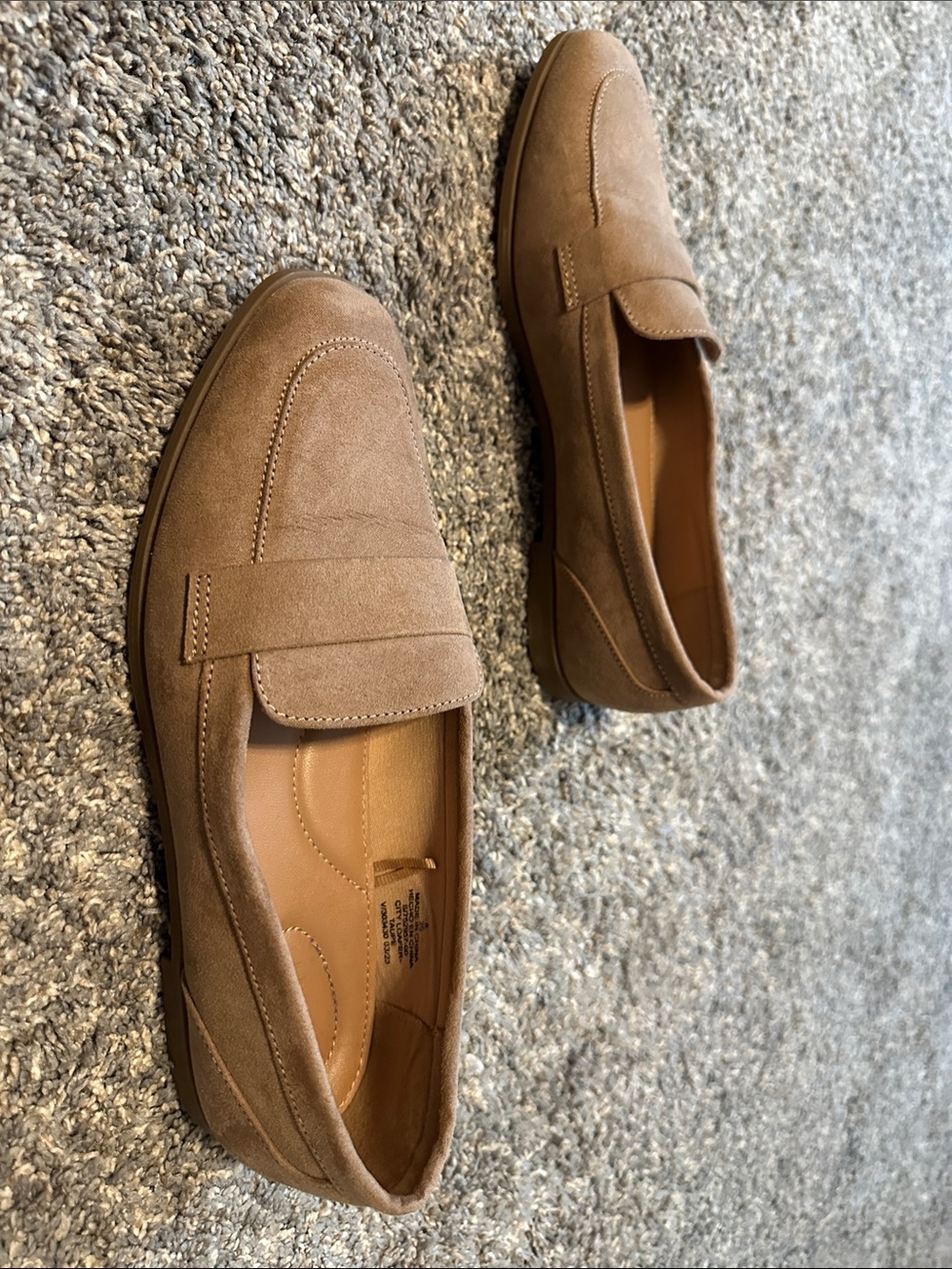 Old Navy Women's Taupe Suede Slip-On Loafers